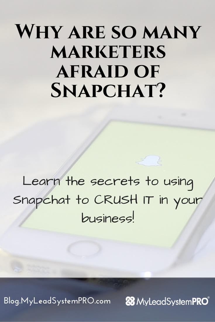 Tons of marketers are actually afraid of Snapchat. But why? Aron Parker answers that exact question on the newest MLSP Leader Blog. Why Are So Many Marketers Afraid of Snapchat? Click Here for the Answer!