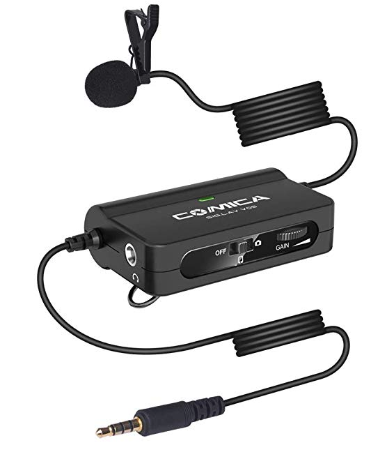 comica-lav-mic Comica CVM-SIG.LAV V05 Omnidirectional Lavalier Lapel Microphone with Real-time Monitoring, Clip-on Microphone for Canon Nikon Sony Cameras& Smartphones iPhone Samsung Huawei and More