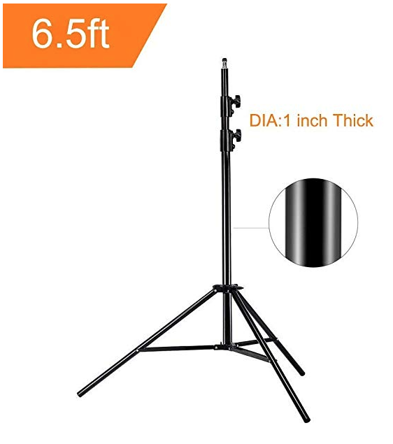 floor-light-stand MOUNTDOG Update 78inch/6.5 Ft/200CM Photography Tripod Light Stand for Photo Studio Reflector Softbox Light Umbrella Background Video Lighting Studio Mono Light Studio Kits Aluminum Alloy-6.5ftX1